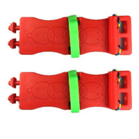 幼儿园户外体育玩具器械儿童体育运动器材 团队协力板 双人游戏鞋 拼接协力版红色一双