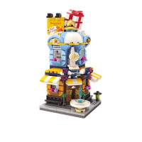 缤纷街景小颗粒拼装积木模型拼插创意玩具迷你城市街景甜品屋 潮汇百货店