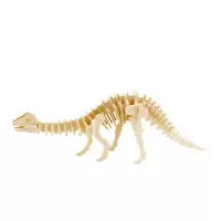 木质3D立体拼图儿童玩具diy仿真木制动物拼装模型 雷龙