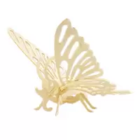 木质3D立体拼图儿童玩具diy仿真木制动物拼装模型 蝴蝶