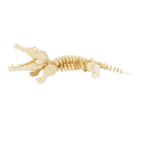 木质3D立体拼图儿童玩具diy仿真木制动物拼装模型 鳄鱼