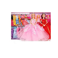 音乐巴比洋娃娃套装大礼盒婚纱公主衣服女孩子玩具儿童生日 E款 彩绘6关节加108件