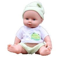 智能仿真婴儿玩具会说话宝宝洋娃娃软胶硅胶洗澡安抚陪睡娃娃 30CM绿色色青蛙 30CM无发音(无配件)