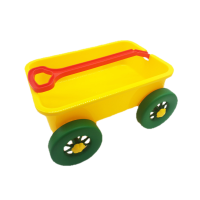 沙滩车套装加厚戏水儿童玩具沙滩套装小推车宝宝玩沙工具 黄色