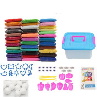 超轻粘土100克大包套装24色36彩泥太空泥橡皮泥黏土儿童玩具 36色100g/包(收纳盒)