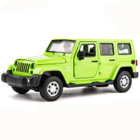 牧马人jeep吉普车合金越野车模仿真汽车模型玩具车模型摆件小汽车 老款牧马人(绿色散装)