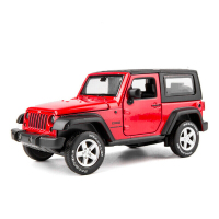 牧马人jeep吉普车合金越野车模仿真汽车模型玩具车模型摆件小汽车 红色牧马人