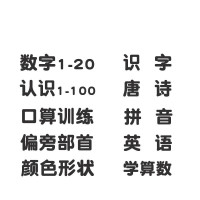 幼儿童宝宝无声挂图墙贴画单面全套早教看图学习认知0-3岁 学习10张