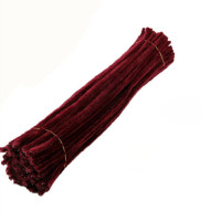 DIY手工材料彩色毛根毛条扭扭棒毛幼儿园儿童创意美术毛绒条 单色扭扭棒200根酒红色