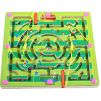 儿童飞行棋磁性运笔迷宫玩具走珠女孩男孩宝宝儿童周岁1-2-3-4-5-6岁 足球场迷宫+飞机棋