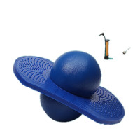 跳跳球儿童蹦蹦球加厚弹跳球玩具平衡踏板弹力球健身运动 方板蓝色蹦蹦球+打气筒+气针