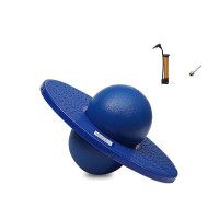 跳跳球儿童蹦蹦球加厚弹跳球玩具平衡踏板弹力球健身运动 圆板蓝色蹦蹦球+打气筒+气针