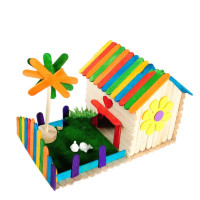 雪糕棒diy创意小房子模型小屋手工亲子幼儿园儿童手工制作材料包 小海豚的家材料包