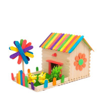 雪糕棒diy创意小房子模型小屋手工亲子幼儿园儿童手工制作材料包 生肖小龙的家材料包