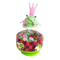 手工八音音乐盒儿童制作diy材料包创意圣诞节幼儿园玩具 摇头铁皮青蛙