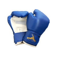 3-5-6-8-14岁小孩幼儿童拳击手套宝宝打沙袋训练散打搏击拳套玩具 4-9岁透气网蓝色光面