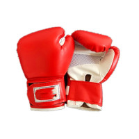 3-5-6-8-14岁小孩幼儿童拳击手套宝宝打沙袋训练散打搏击拳套玩具 7-14岁透气网红色光面