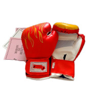3-5-6-8-14岁小孩幼儿童拳击手套宝宝打沙袋训练散打搏击拳套玩具 7-14岁火焰红色