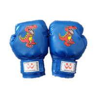 3-5-6-8-14岁小孩幼儿童拳击手套宝宝打沙袋训练散打搏击拳套玩具 2-6岁霸王龙蓝色