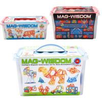 儿童生日科博磁力片积木百变提拉148件魔磁智慧玩具同款2-6岁 新款桶装258件
