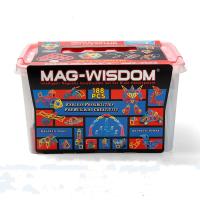 儿童生日科博磁力片积木百变提拉148件魔磁智慧玩具同款2-6岁 桶装188件