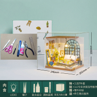 若态3D立体拼图拼装建筑模型手工DIY小屋 生日创意木质花房 甜梦卧室（送工具7件套+防护罩）