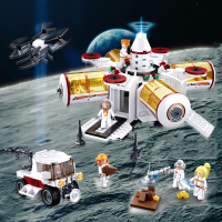 小鲁班拼装积木 星际探索航天太空基地空间站 儿童宇宙科普系列 太空基地