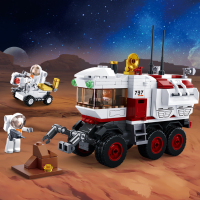 小鲁班拼装积木 星际探索航天太空基地空间站 儿童宇宙科普系列 火星探测车