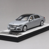 AR 似真1:43奔驰S600迈巴赫2016汽车模型 仿真模型 静态模型 展示收藏 带展示盒 银色