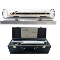 复兴号CR400BF 动车组单头三节电力火车模型树脂 动力时代 1:87静态和谐号收藏送礼 复兴号CR400BF单节精装