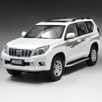 新霸道PRADO普拉多 汽车模型 一汽丰田原厂 1:18 2010款越野车仿真车模合金车模 预定7月底发货拉花白色