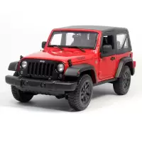 美驰图 合金车模1:18jeep 牧马人 罗宾汉 越野 车模 SUV仿真汽车模型 收藏送礼 摆放 威利斯红色