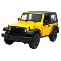 美驰图 合金车模1:18jeep 牧马人 罗宾汉 越野 车模 SUV仿真汽车模型 收藏送礼 摆放 威利斯黄色