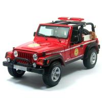 美驰图 合金车模1:18jeep 牧马人 罗宾汉 越野 车模 SUV仿真汽车模型 收藏送礼 摆放 消防红