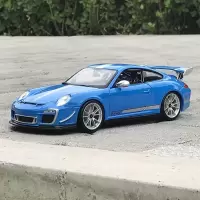 比美高 1:18 保时捷911 porsche GT3 RS 合金跑车 汽车模型 车模 蓝色