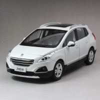 原厂1:18 东风标致2008 suv 越野模型 合金车模 308s仿真模型标致3008模型收藏送礼 标志3008白色