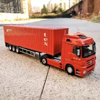 1:50 奔驰拖头4*2 卡车Actros 重型牵引车 ONE 奔驰 货柜集装箱汽车模型 橘色