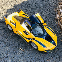 比美高 1:18 法拉利Laferrari 拉法 458 F50车模合金汽车模型 跑车模型 收藏送礼 FXXK黄色15#