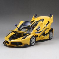 比美高 1:18 法拉利Laferrari 拉法 458 F50车模合金汽车模型 跑车模型 收 法拉利FXXK10#黄色