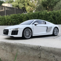 原厂奥迪R8模型1:18 Audi R8 V10 敞篷跑车模型 仿真合金汽车模型 摆放收藏送礼 威利R8白色