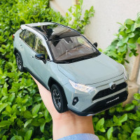 丰田原厂 1:18新款丰田RAV4 荣放 越野车 2019 丰田RAV4汽车模型 合金汽车车 2019款荣放米兰卡其色