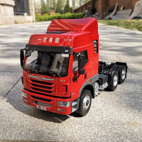 原厂一汽青岛 1:24 解放悍V 牵引车 拖头 新悍V威 天V 工程车模型 汽车模型车模 解放悍V红色