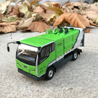 1:32 宇通环卫W4 清扫车 洗扫车 自装卸垃圾车 电动环卫车 模型 合金工程车模型 自卸垃圾车