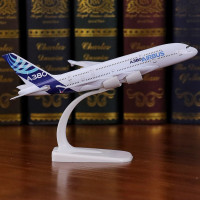 国内航空精美桌摆合金客机飞机模型波音B747-8洲际客机a350东航a380南航包装带 空客原型机A380-18厘米