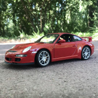 威利FX 1:18 保时捷911 GT3 合金跑车车模 汽车模型 收藏车模 摆件展示收藏 红色