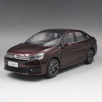 跃纪生(YUEJISHENG) 原厂合金1:18 东风雪铁龙C4世嘉汽车模型 仿真合金车模 三厢红色