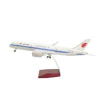 空客波音787系列飞机玩具民航客机47CM仿真飞机模型带轮子声控LED灯声控空客模型摆飞机模型 摆件 787国航