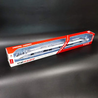 和谐号火车头复兴号高铁动列车合金火车模型仿真磁力声兴号和谐号轨道车磁力小火车模型玩具 三节白色款金色线条MS1813