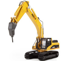 汇纳合金工程车挖掘机玩具推土机装载车松土机模型儿童仿真合金挖土机模型男女孩玩具生日 1:40合金破拆机模型