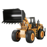 汇纳合金工程车挖掘机玩具推土机装载车松土机模型儿童仿真合金挖土机模型男女孩玩具生日 1:40合金装载车模型